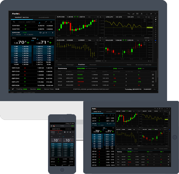 Fortex MT4/5 Web Trader delivers a completely interactive experience on any device without having to download or install separate software.